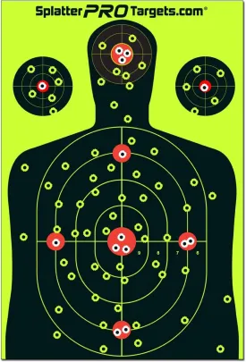 12x18 Splatter Targets. Shots Burst with a Bright Splatter Upon Impact. Instantly See Your Shots!
