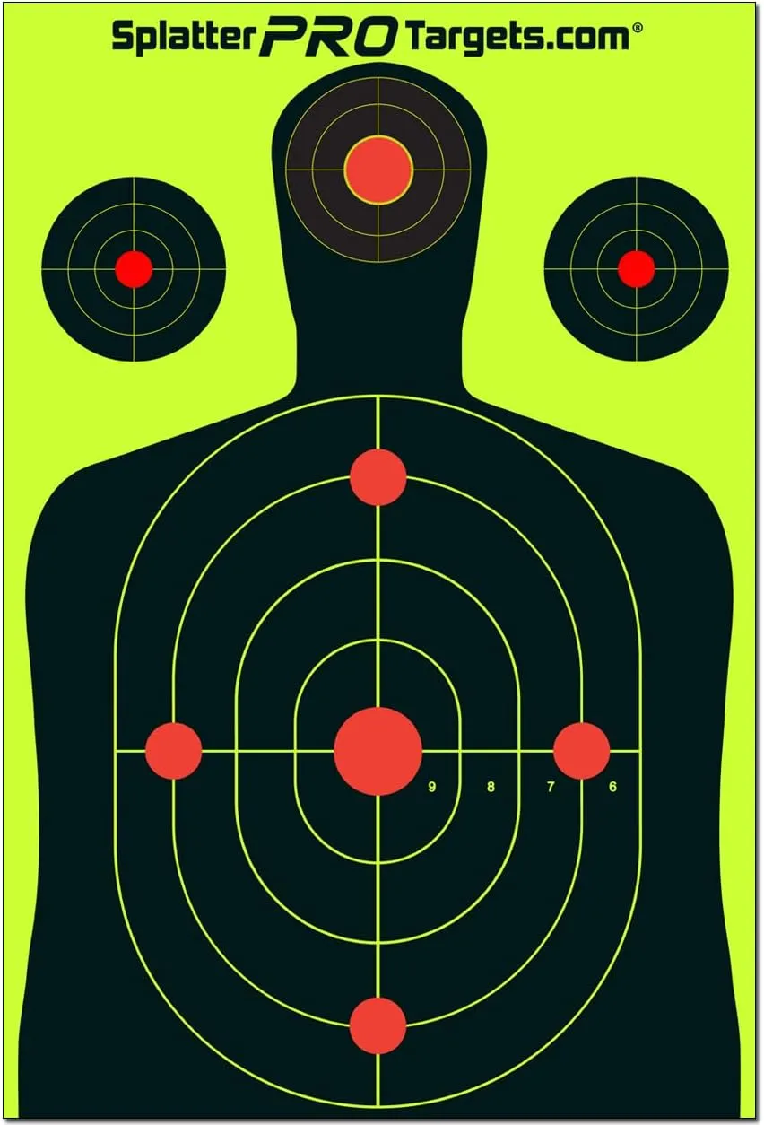 12x18 Splatter Targets. Shots Burst with a Bright Splatter Upon Impact. Instantly See Your Shots!