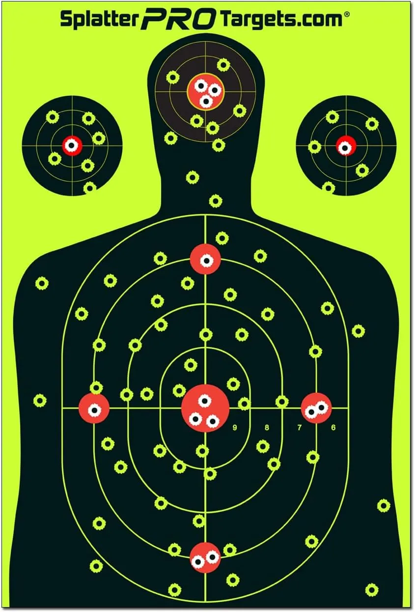 12x18 Splatter Targets. Shots Burst with a Bright Splatter Upon Impact. Instantly See Your Shots!