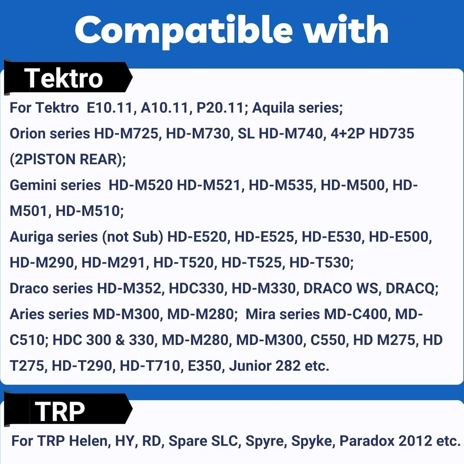 2 Pairs Brake Pads for TRP Tektro Shimano Deore Br-M575 M525 M515 T615 T675 M505 M495 M486 M485 M475 M465 M447 M446 M445 M416 M415 M395 M375 M315 M355 C601 C501(Resin,Semi-Metallic,Sintered Metal)