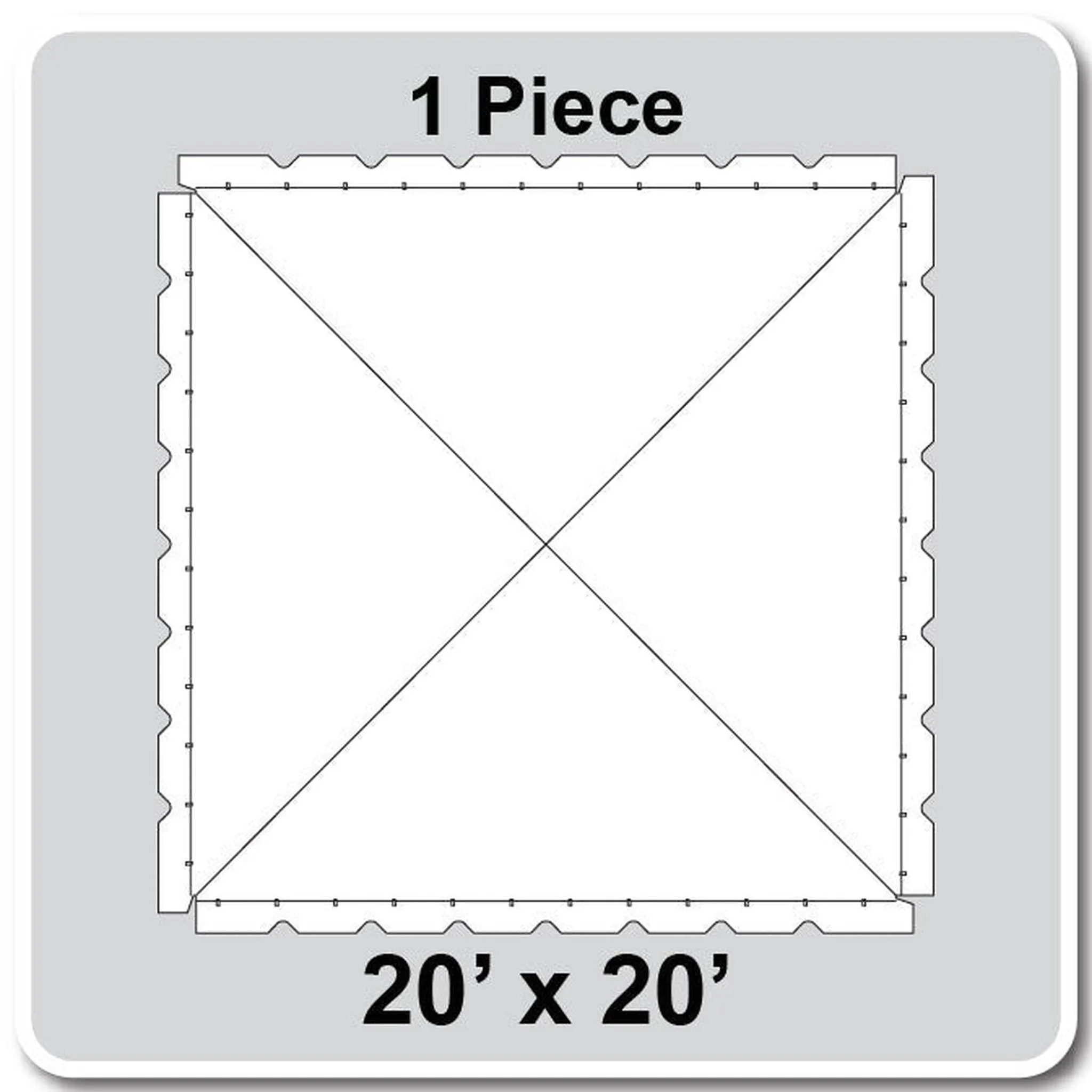20' Wide Classic Series Frame Tent Top