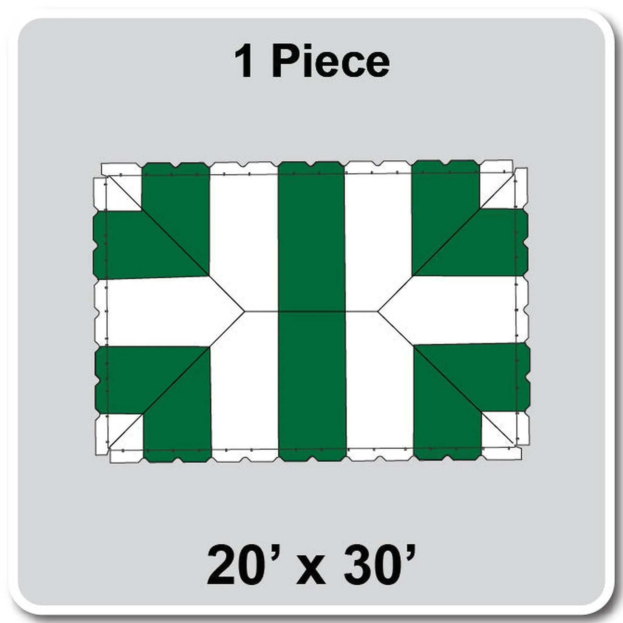 20' Wide Classic Series Frame Tent Top