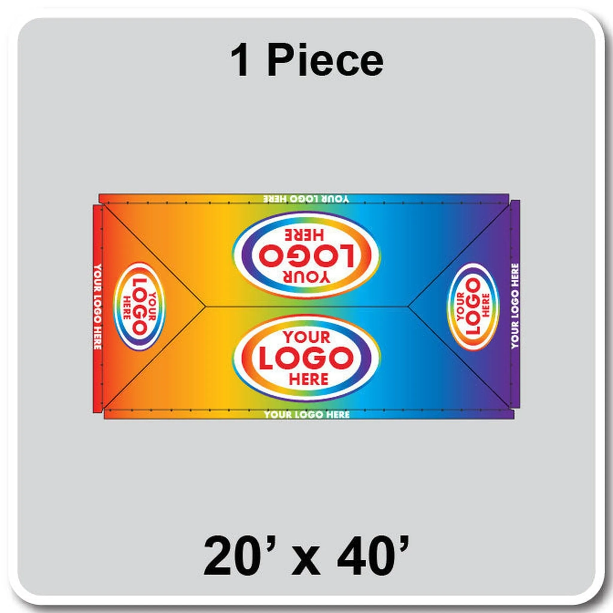 20' Wide Classic Series Frame Tent Top