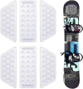 2Sets of 6pcs Stomp Pad, Clear Anti-Skidding Snowboard Stomp Pads Skis Board Grip Pad Mat for Snowboarding Snow Board Accessories