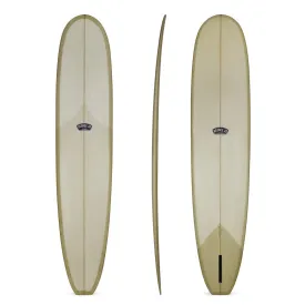 9'6" Classic Noserider Longboard Surfboard Seaweed Resin Tint (Poly)