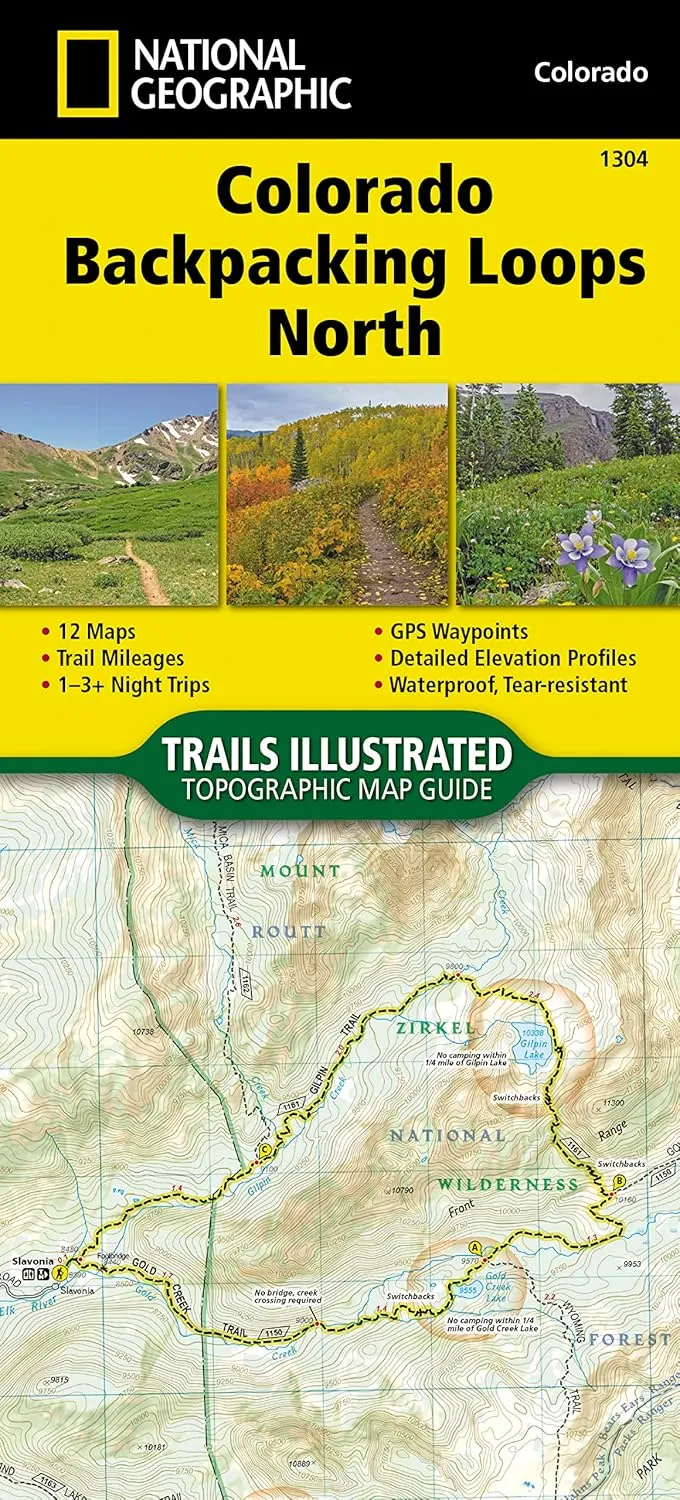 Colorado Backpack Loops North Map (National Geographic Topographic Map Guide, 1304) Map  January 1, 2024
