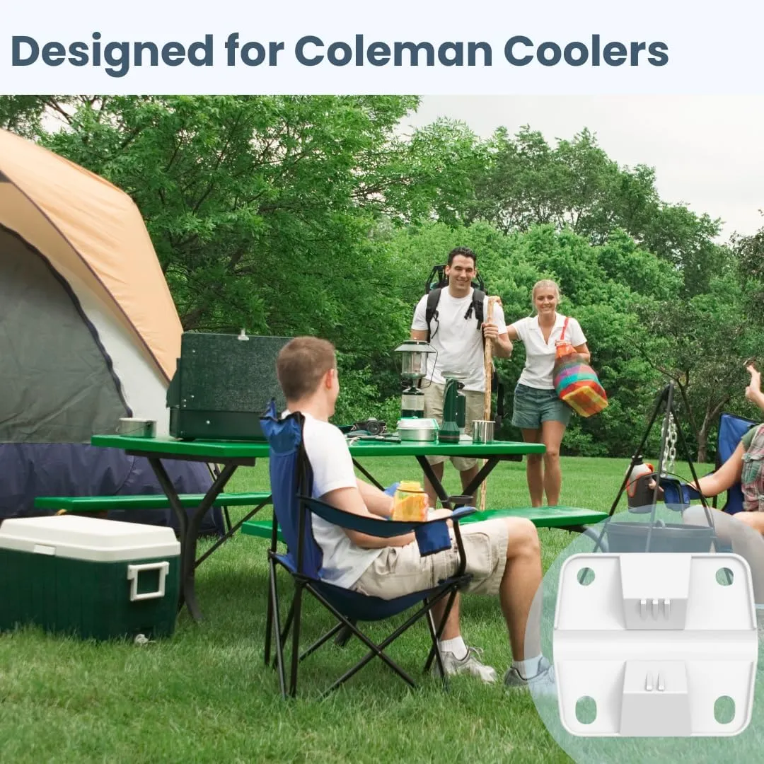 Cooler Hinges Replacement for Coleman,4 Pack Ice Chest Hinges Threaded Compatible, Camping Coolers Accessories for Rubbermaid Cooler Parts Kit