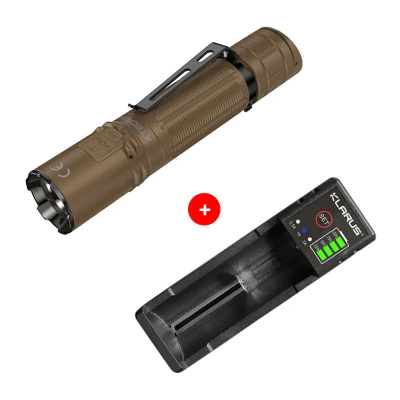 KLARUS XT2CR PRO 2100 Lumens Tactical Flashlight Compact Flashlight