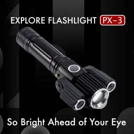 LED Explore Flashlight PX-3 Outdoor Bicycle Use, Super Bright T6 LED Rechargeable