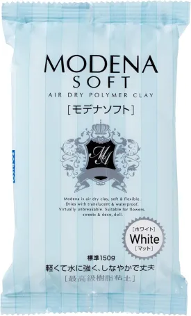 Modena Air-Dry Translucent Polymer Clay, 5.3 Ounces, White - Professional, Light Permeable Modeling Clay
