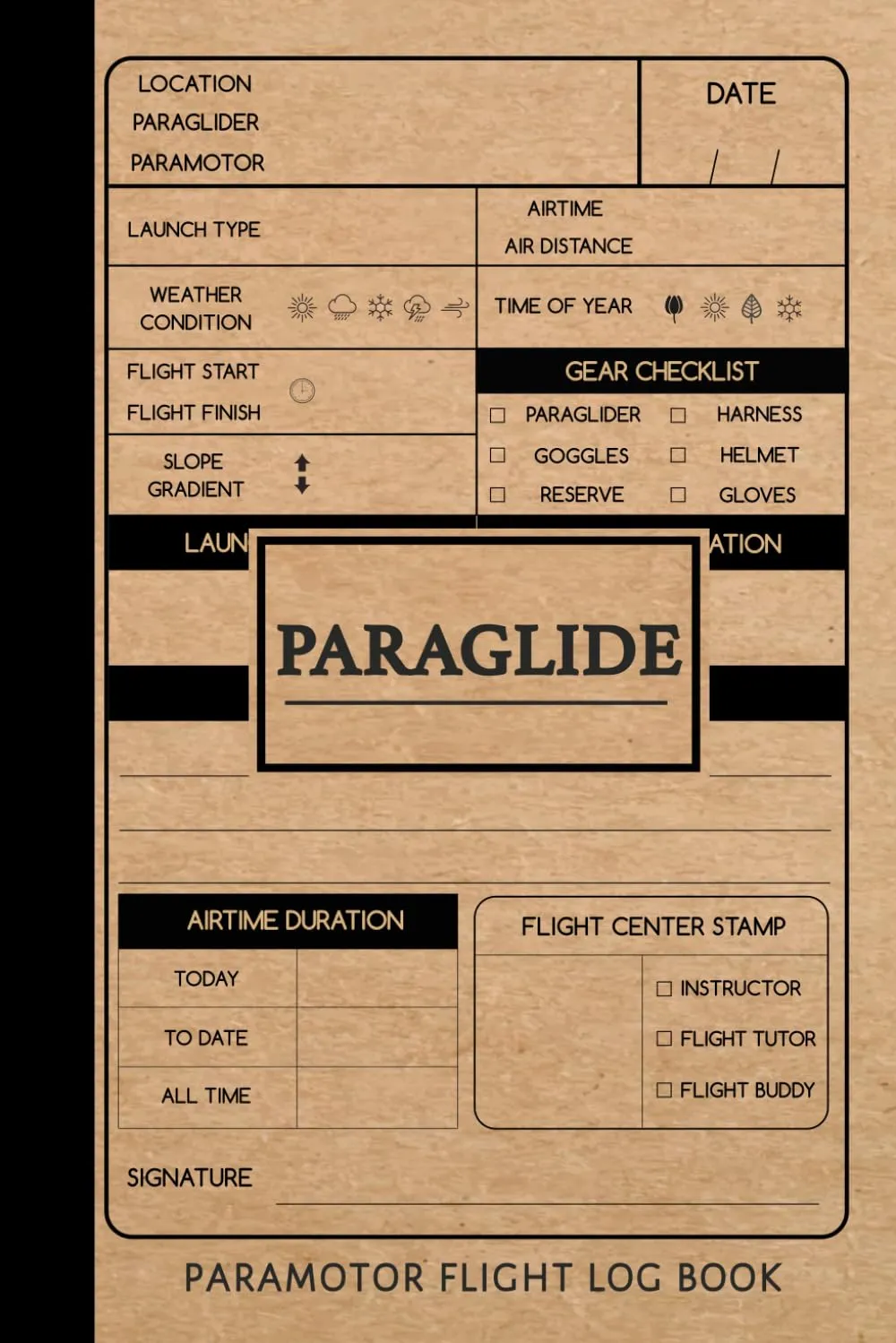 Paraglide Paramotor Flight Log Book: Paragliding Journal. Track & Record All Flights. Perfect for Beginners and Experienced Gliders. Ideal Gift for Adventurers Paperback  November 7, 2023