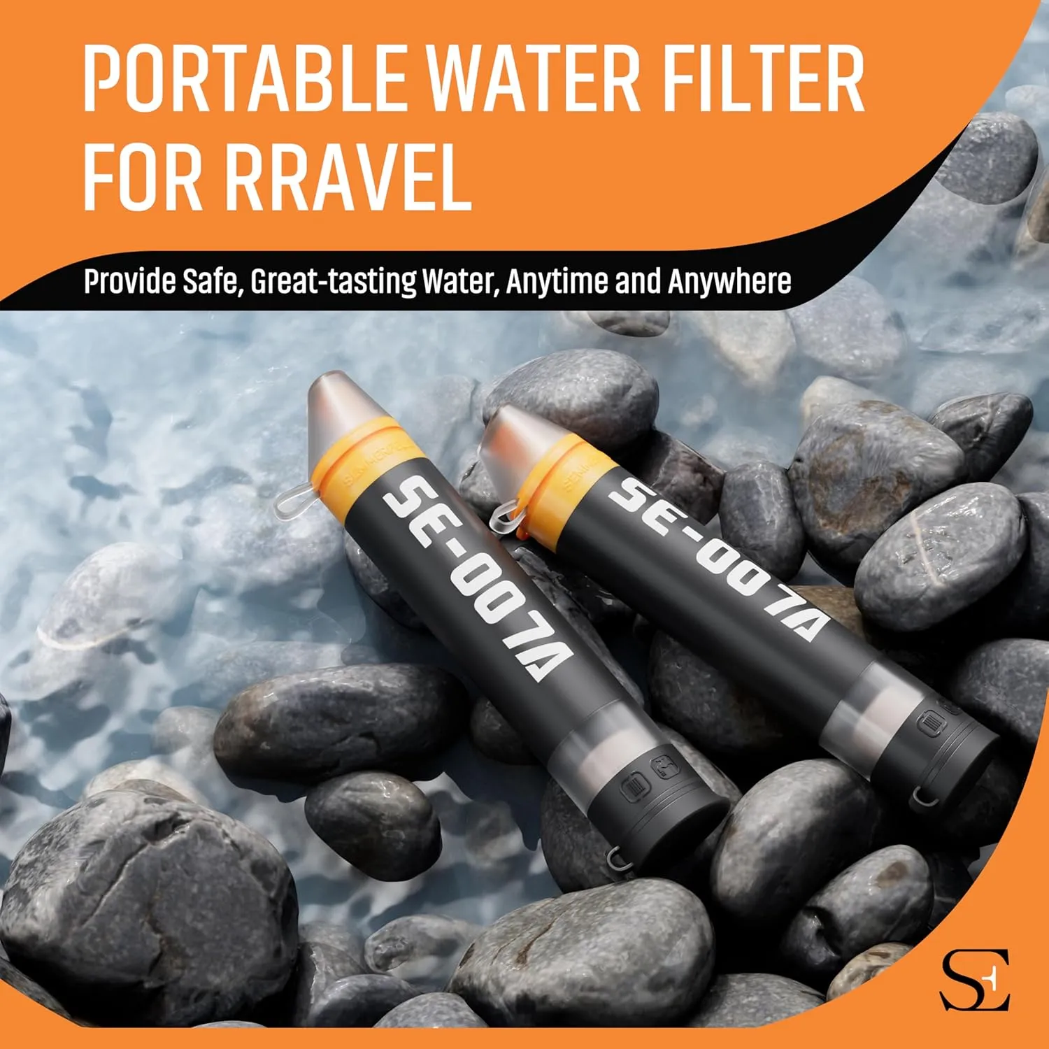 Personal Straw Water Filter to purify Water, Emergency Water Straws Portable Gear for Hiking, Camping, Travel, Fishing, Outing and Emergency Preparedness 2 Water Filters   1 Filter Cartridge