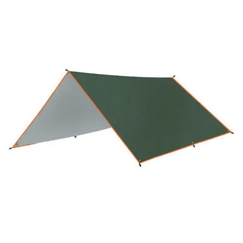 Rainproof And Sunscreen Beach Coated Silver Canopy