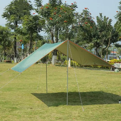 Rainproof And Sunscreen Beach Coated Silver Canopy