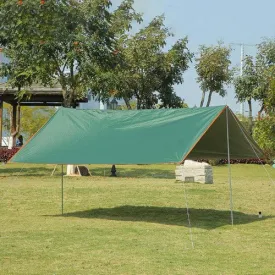 Rainproof And Sunscreen Beach Coated Silver Canopy