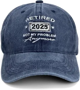 Retirement Gifts for Women Men Cool Retired hat Funny Embroidered Classic Denim hat