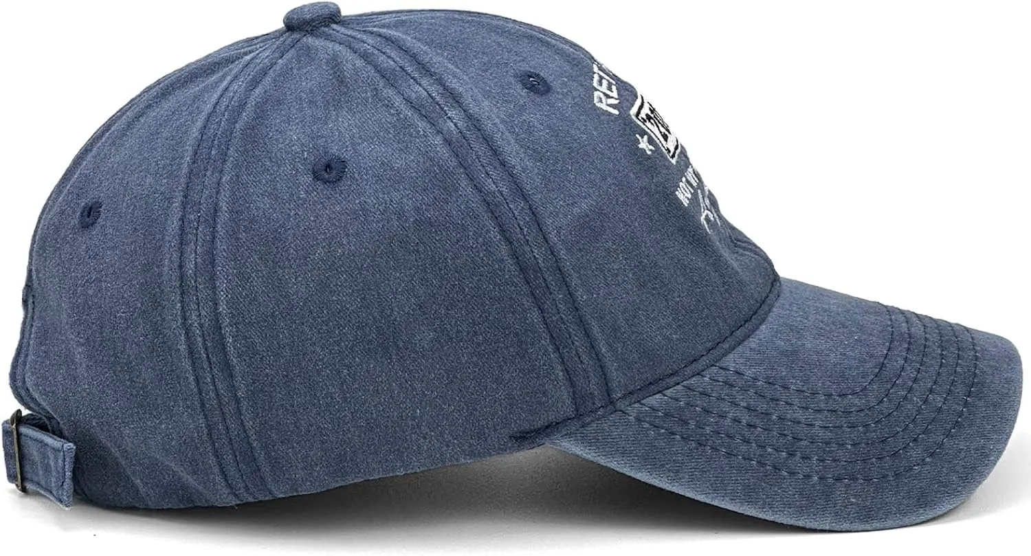 Retirement Gifts for Women Men Cool Retired hat Funny Embroidered Classic Denim hat