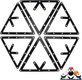 TIHOOD 6PCS Magic Ball Rack Holder Sheet Triangle Cue Accessories for 8, 9, and 10 Ball Combo Pack and Snooker