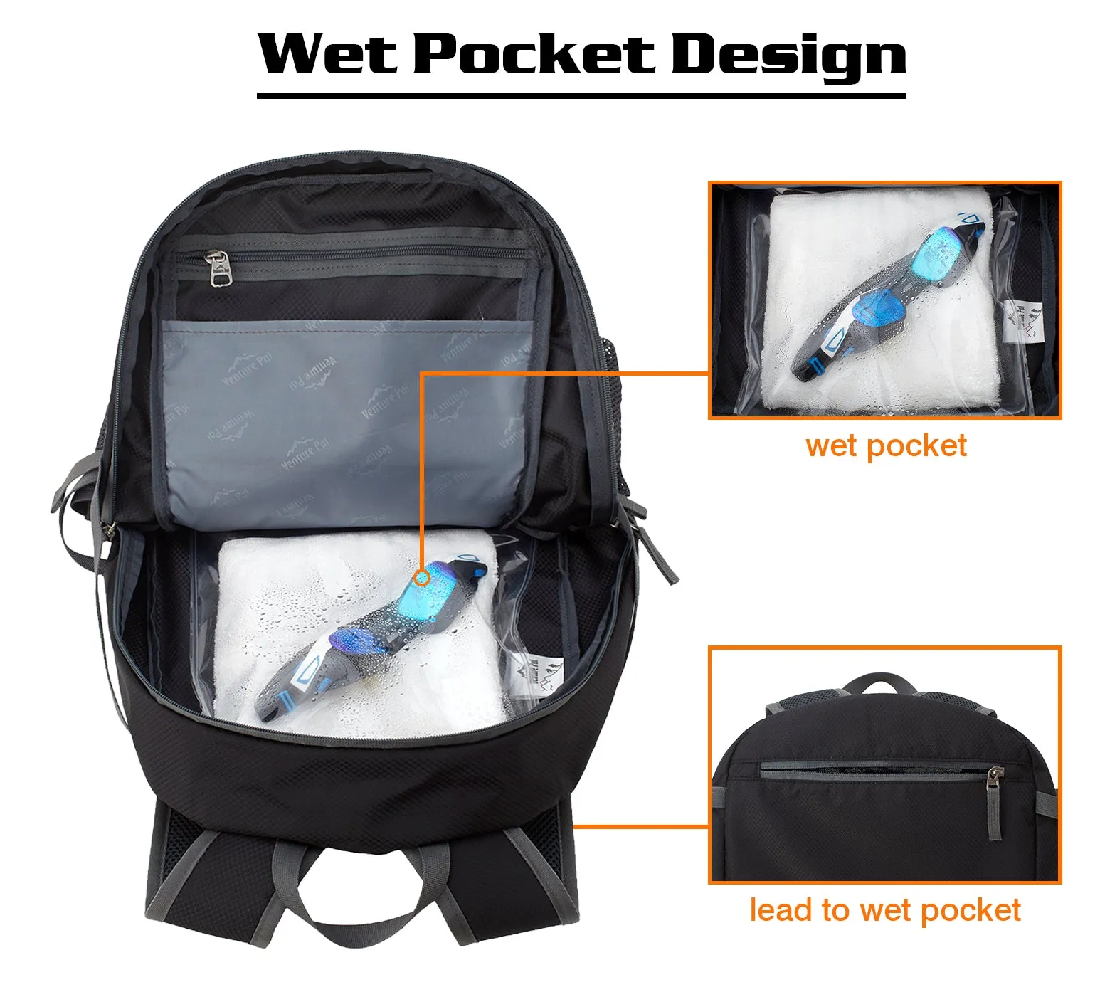 Venture Pal 40L Hiking Backpack and Zero Sugar Electrolyte Powder Orange Flavor