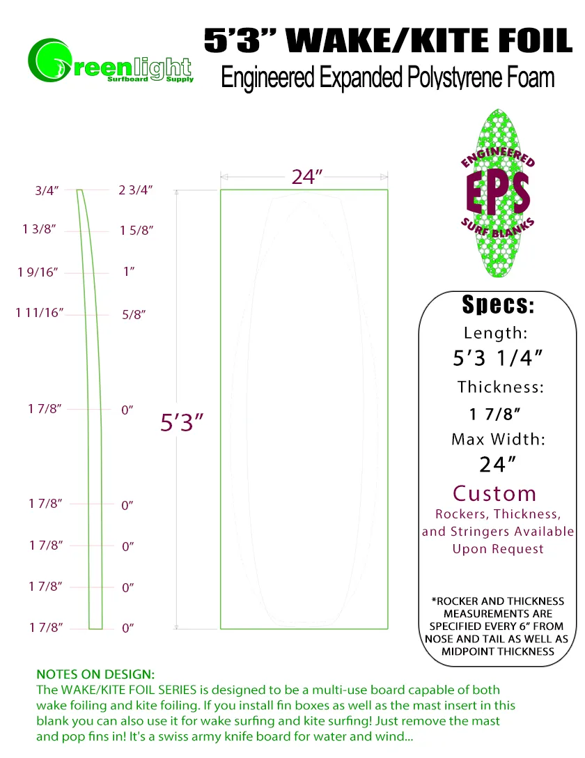 [WAKE/KITE FOIL BOARD SERIES] Wake Foil / Kite Foilboarding Blanks