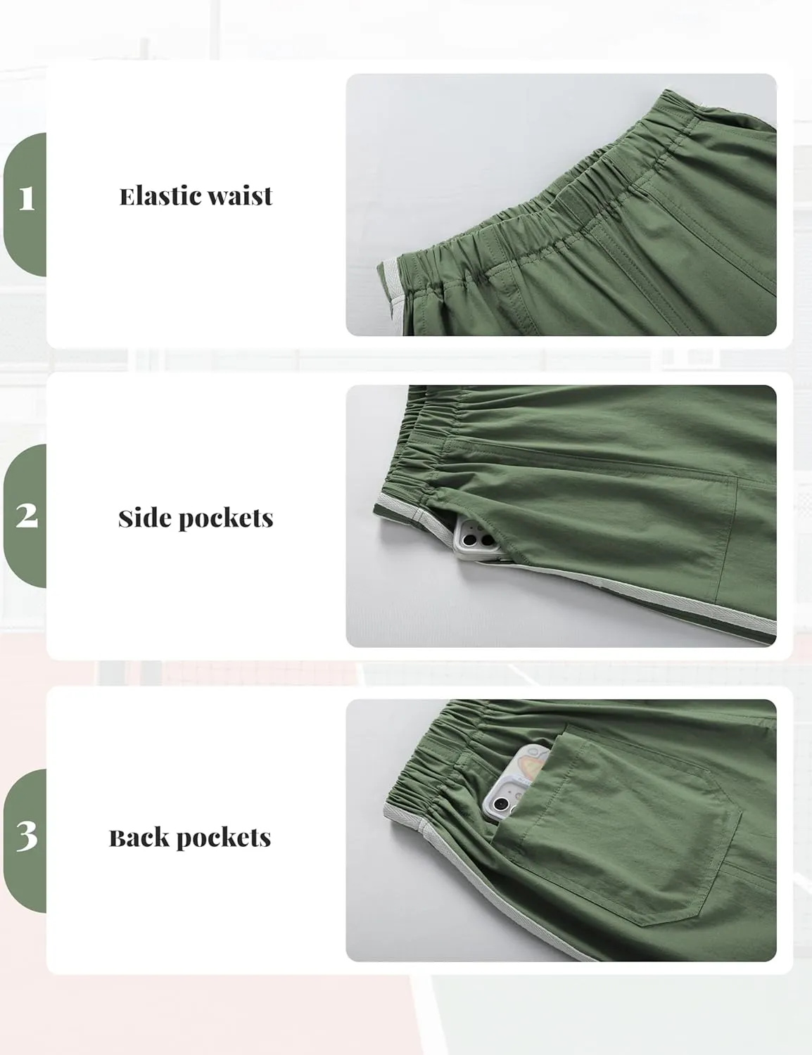 Zhiyouni Parachute Pants for Women Elastic High Waist Full Twist Hiking Cargo Pants Trousers